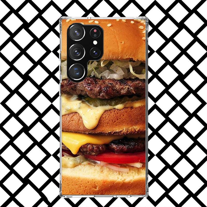 French Fries Burger Pizza Phone Case for Samsung Galaxy S26 S25 Edge S24 S23 Ultra S22 Plus S21 FE S20 + Soft Cover Print Fundas