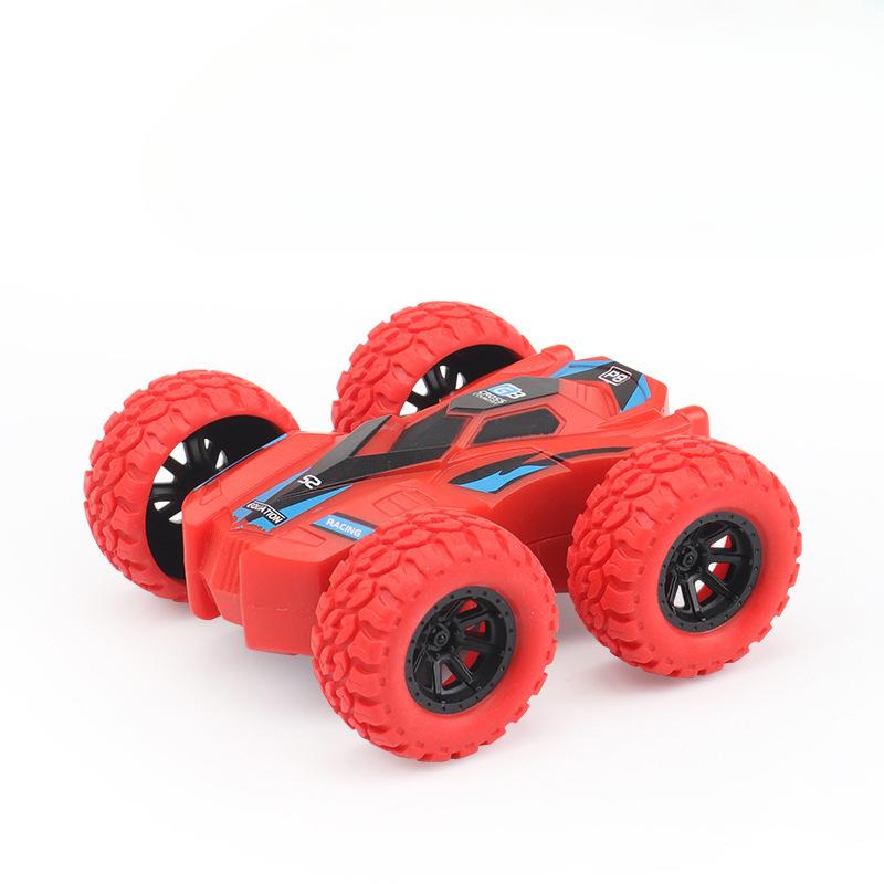 1Pc Toy Car Stunt Dump Car Double-sided Car Children's Inertia Car Four-wheel Drive Car Children's Off-road Vehicle