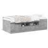 VidaXL Daybed with Drawers, Sofa Bed, Rest Bed, Living Room Bedroom Furniture, Modern, Concrete Grey 75x190 Cm 3280261
