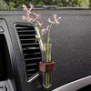 Natural Wood Car Vent Mounted Decorative Plant Holders Propagation Vase Holders Auto Interior Decors for Plant Flowers