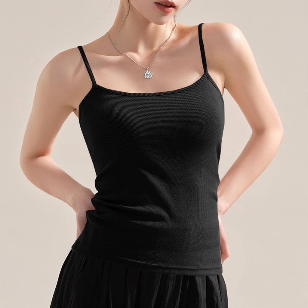 Women's Fashion Solid Color T-shirt Sleeveless Camisole