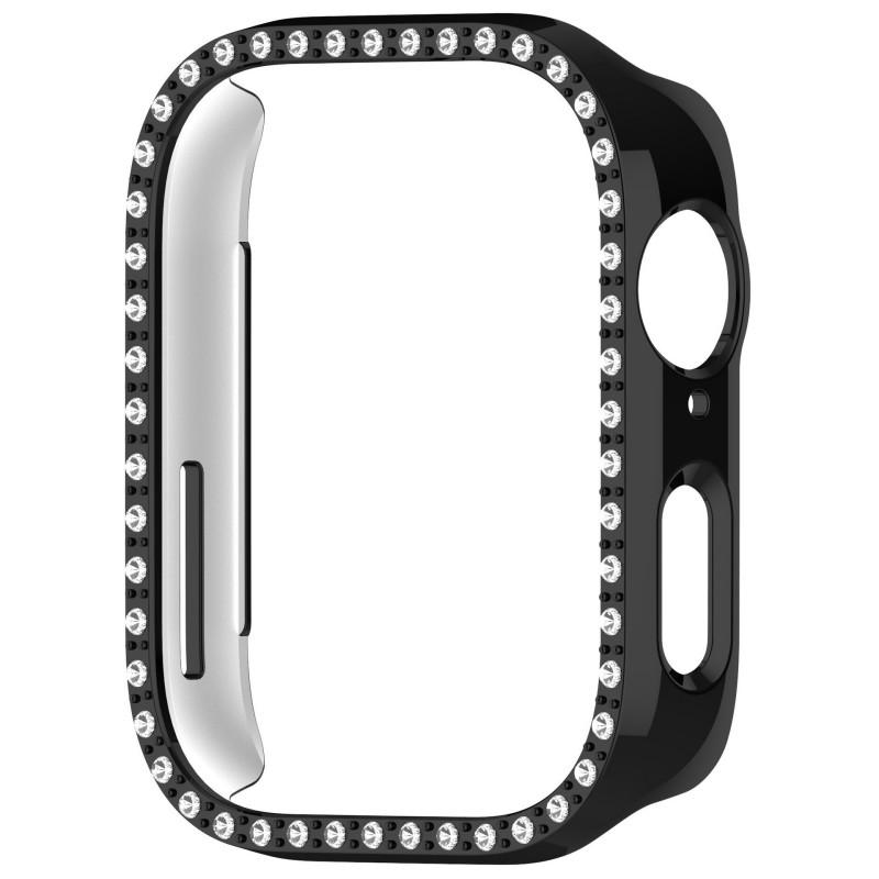 Carcasă PC Bling Pentru Huawei Watch Fit 3 Cristal Diamant Rând Dublu Carcasă Protectoare PC Bandă Protector Curea Ceas