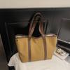 New Large Capacity Canvas Top Handle Bag Women Fashi Shoulder Bag Ins Commuter Comfortable and Versatile Texture Storage Bag