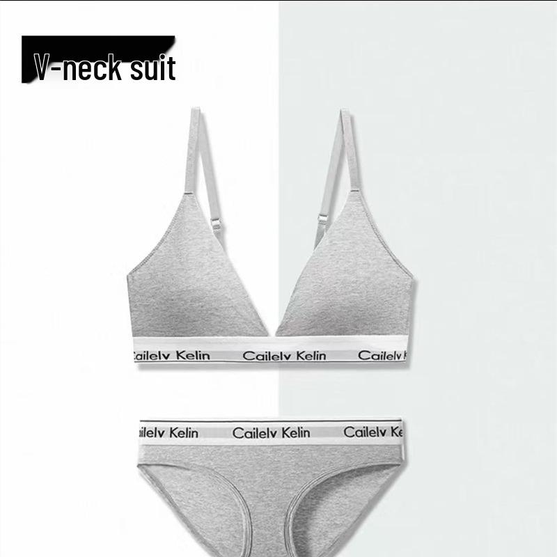 

Jennie Style Triangle Cup Cotton Lingerie Set - Sporty, Versatile, Comfortable Everyday Bra Set S (34/75ABC)