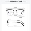 New Metal Half Frame Reading Glasses Anti-Blue Light Square HD Vision for Elderly Business Men Women Fashion Presbyopic Eyewear