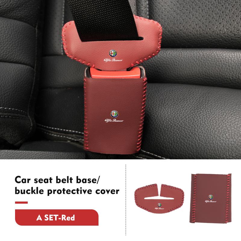 YMSOV1 Car Seatbelt Buckle Cover Protector Cover Anti-scratch Cover For Alfa Romeo Giulietta GT 159 147 156 Mito Brera Giulia Spider F1