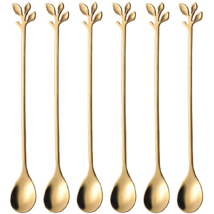 

6 Pack Tableware Dessert Spoons Stirring Spoon for Kitchen Stirring Mixing Sugar 1 золотой
