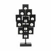 Geometric Sculpture Black and Gold Ornament Modern for Entryway, Lobby