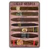 Metal Tin Poster Cigar Plaque Retro Metal Plate Gentleman Smoke Cigar Whisky Vintage Metal Tin Sign Bar Club Man Cave Wall Decor