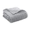 Muslinkos Sommer Sofateppe Pustende Ensfarvet Muslinklede Koseteppe for Seng Sofa Reise Feriebruk