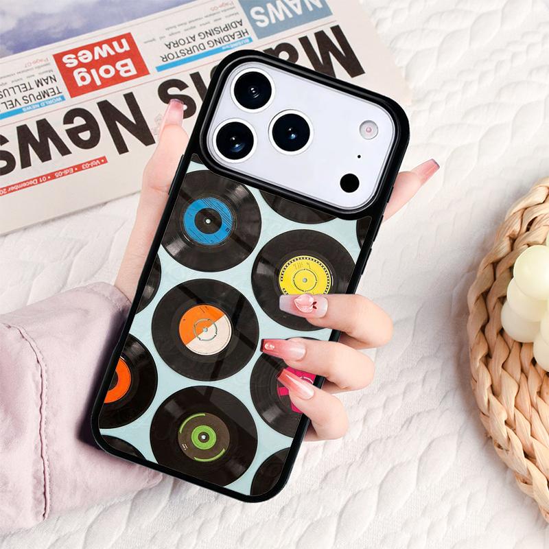 Vinyl Record Blue Label Music Classic Phone Case For IPhone 17 16e 15 14 13 12 11 Pro Max Air Mini Soft Protective Cover