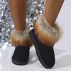 Foreign Trade Winter Velvet Women's Cotton Shoes Warm Mother Shoes Flat Comfortable Versatile Short Boots Non-slip Snow Boots