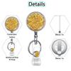 Metal Glitter Retractable Nurse Badge Reel Doctor Student Teacher ID Card Holder Keychains Lanyard New Design