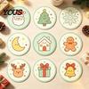Decorative Table Protectors 9Pcs Christmas Wooden Coasters Set, Heat Resistant Cup Mats, Waterproof Round Wood Protection Mats for Home Office