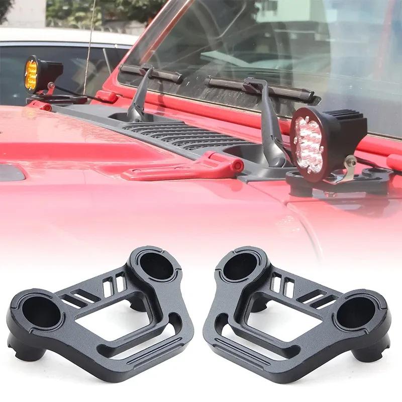 A-pillar Light Mounting Brackets Windshield Light Mount for Jeep Wrangler JL/JLU Gladiator JT Lamp Hoods