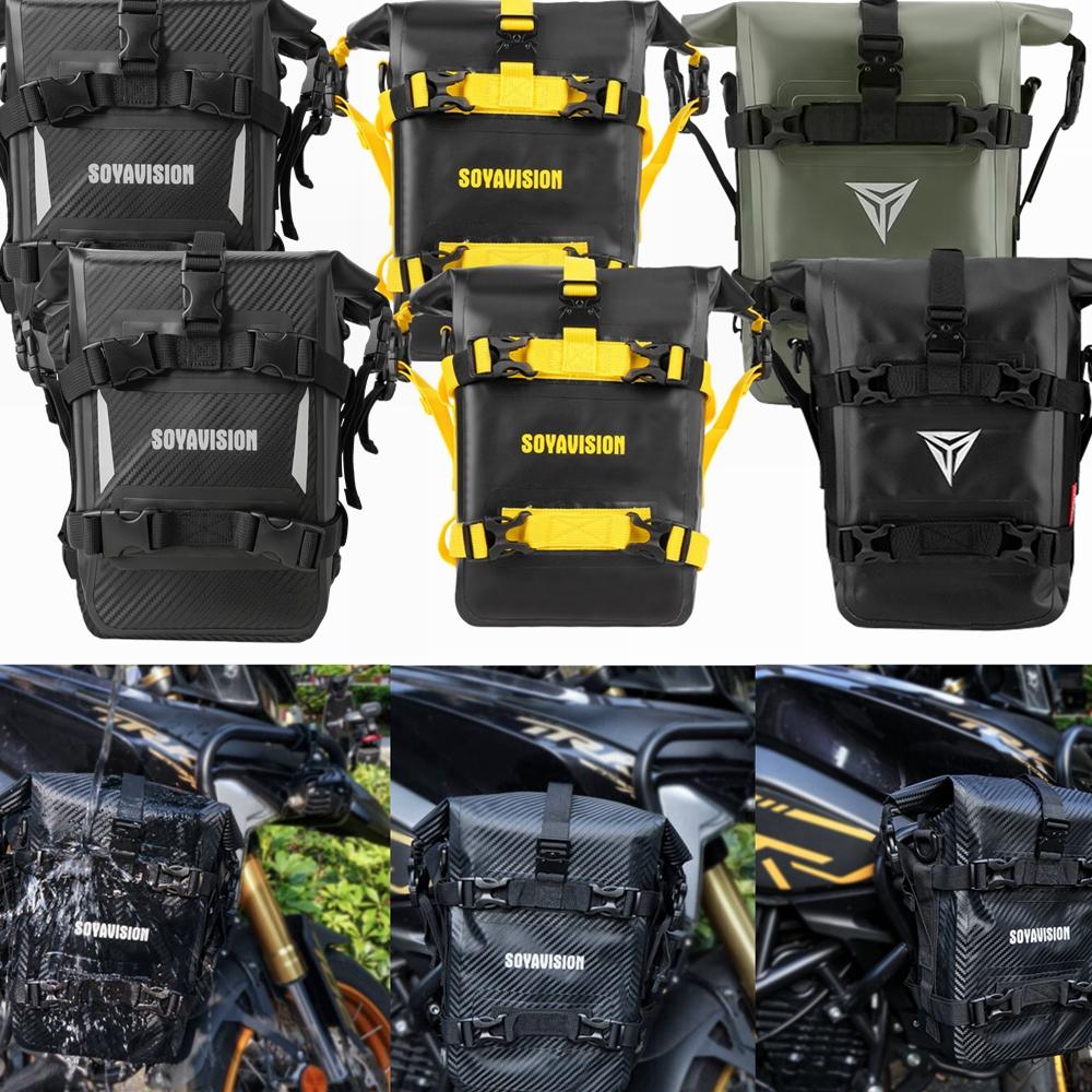 Reflective Motorcycle Dry Bag Bumper Crash Bar Bags 7L-9L/11L-13L Motorcycle Sissy Bar Back Seat Saddle Rack Side Tool Bag Pack