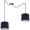 Hanglamp, Plafondlamp, Chroom, Fluwelen Lampenkap