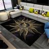 Golden Sun and Moon Carpet Entrance Door Floor Mat Abstract Geometric Optical Doormat Non-slip Floor Mat Living Room Decor Rug
