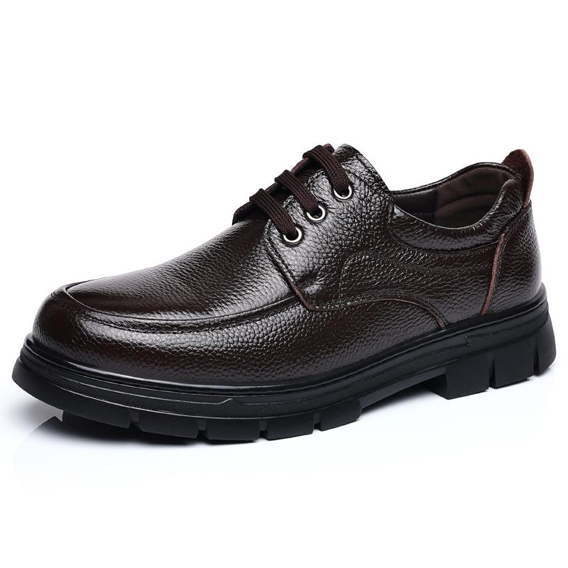 British Style Banquet Formal Shoes Men's Leather Casual Shoes Thick Sole Wear-resistant Interview Versatile Men's Business Shoes