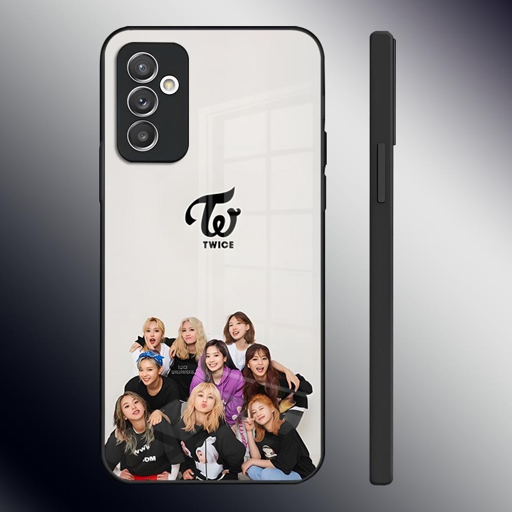 Kpop TWICE Phone Case for Samsung S24 Ultra S23 S22 S20 Fe S21 Plus A54 A34 A24 A53 A13 Note 20 Glass Back Cover