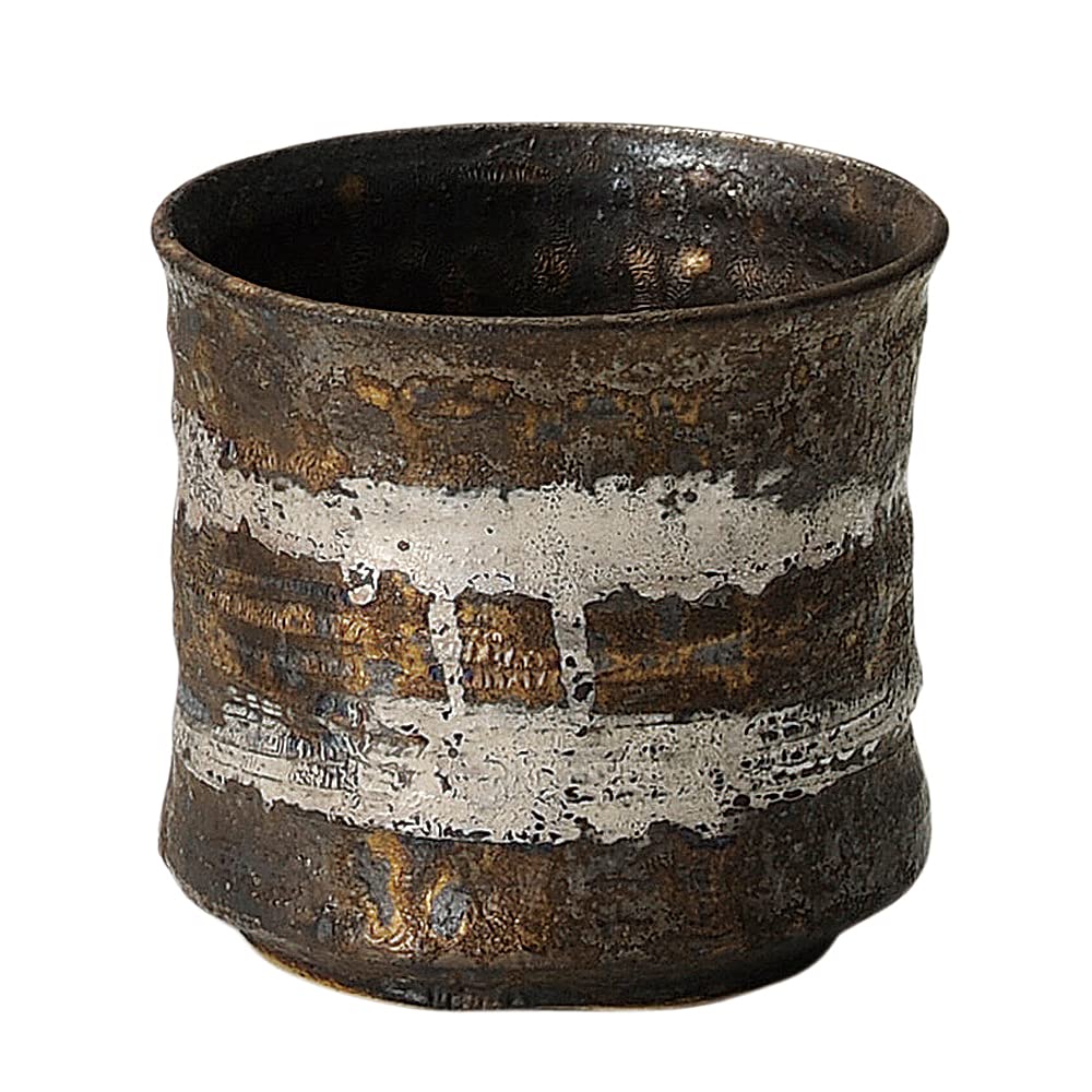 Marui Pottery Shigaraki Ware Hechimon (Wooden Box Included) Special Selection Cup Kinyo 3-1163