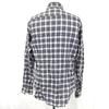 LUCIANO BRANDI Made in Italy Long Sleeve Shirt Gray × Blue Check Pattern Men’s 41/16(USED)