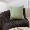 Housse de coussin décorative 45 x 45 cm en tissu côtelé avec ouverture dissimulée pour lit Chaise Siège de fenêtre Style