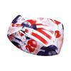 Retro Star Stripe Twisted Sweat Absorbing Yoga Running Headband for Sports and Party Decoration Unisex Stretchy Hair Band