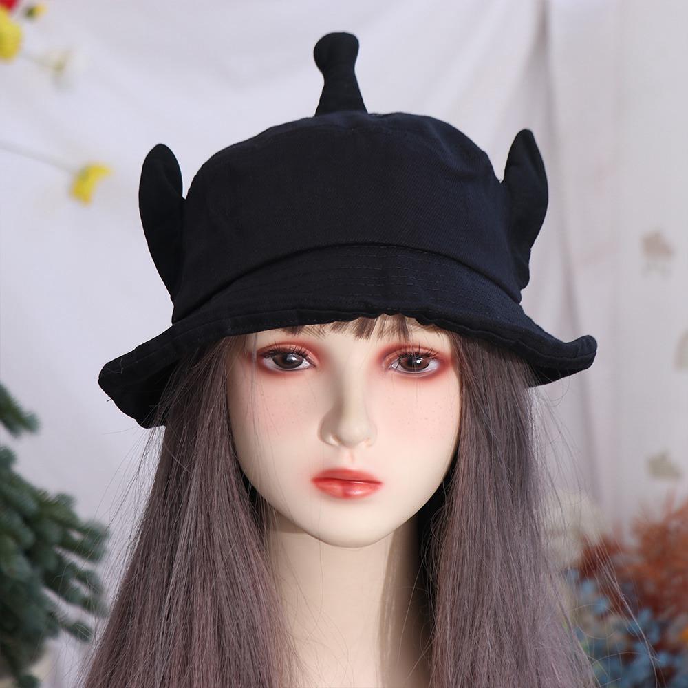 Foldable Three Eyes Bucket Hats Lightweight Cartoon  Sun Hat Funny Big Ear Fisherman Hat  Outdoor