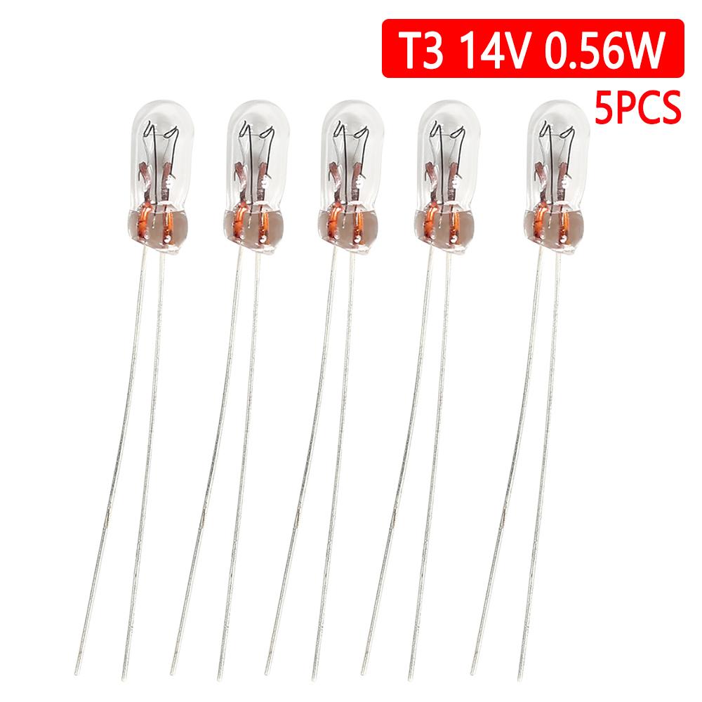 10/5pcs T3 T4 T5 14V Car Audio Gear Indicator Light Dashboard Instrument Bulbs Yellow Lamp Car Audio Bulbs Car Light Accessories