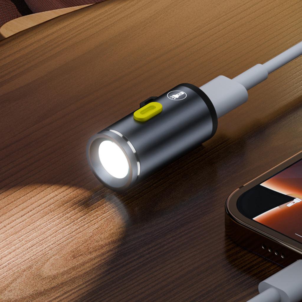 Mini Led Flashlight Not Need Battery Design Cob Cold White Powered By Type C Connectors Portable Pocket Size Working Flashlights