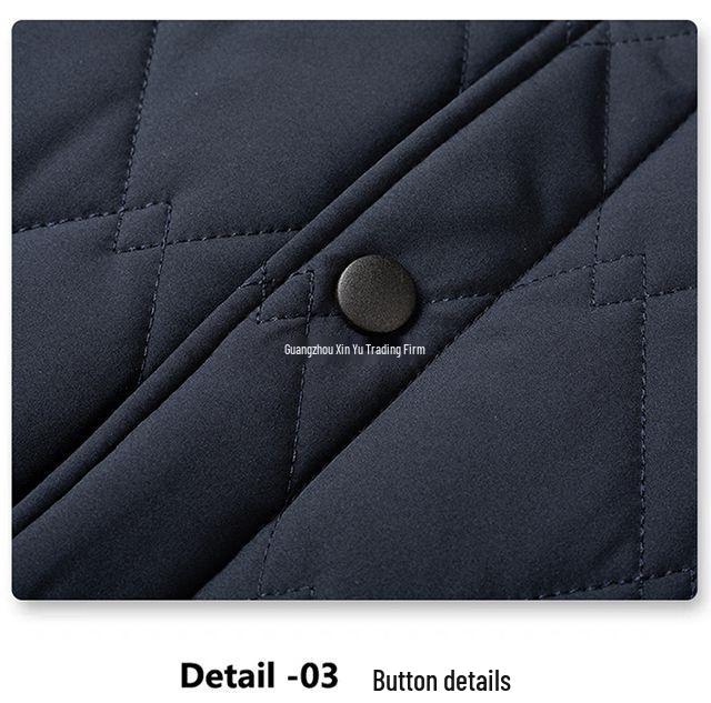Men's Thickened Cotton Lapel Coat - Warm Winter Jacket for Mid-Aged and Elderly - Plus Size Available
