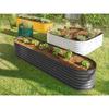 9-in-1 Galvanized Steel Raised Garden Bed 8×2×1.5 Ft Modular Planter for Gardening Vegetables Flowers 18 Tall Metal Raised Gard