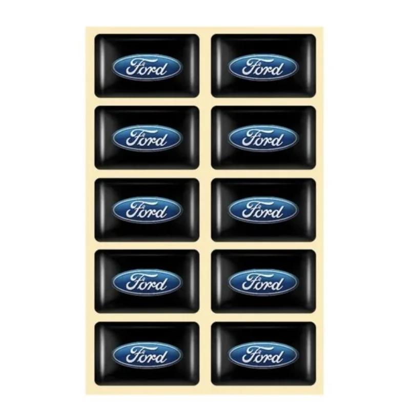 

New 2026 Car Sticker Ford New 2025 Hot 10Pcs Car Styling 3D Epoxy Car Steering Wheel Dashboard Decoration Stickers For Ford Fies