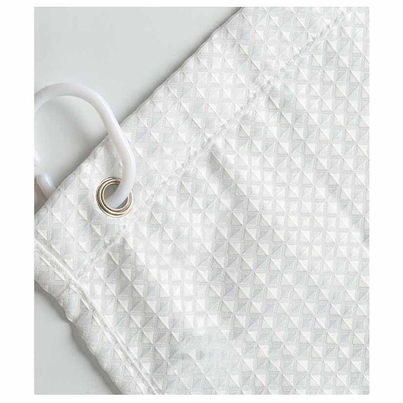 Thickened Jacquard Waffle Shower Curtain Pure Color Waterproof Bathroom Partition Easy Install Privacy Screen