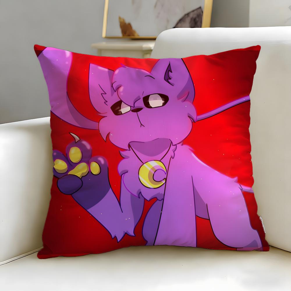 popular cartoon character Catnap Cushion Cover Soft & Easy-Wash Pillow Case – Versatile for Couch, Bed, Travel and Office