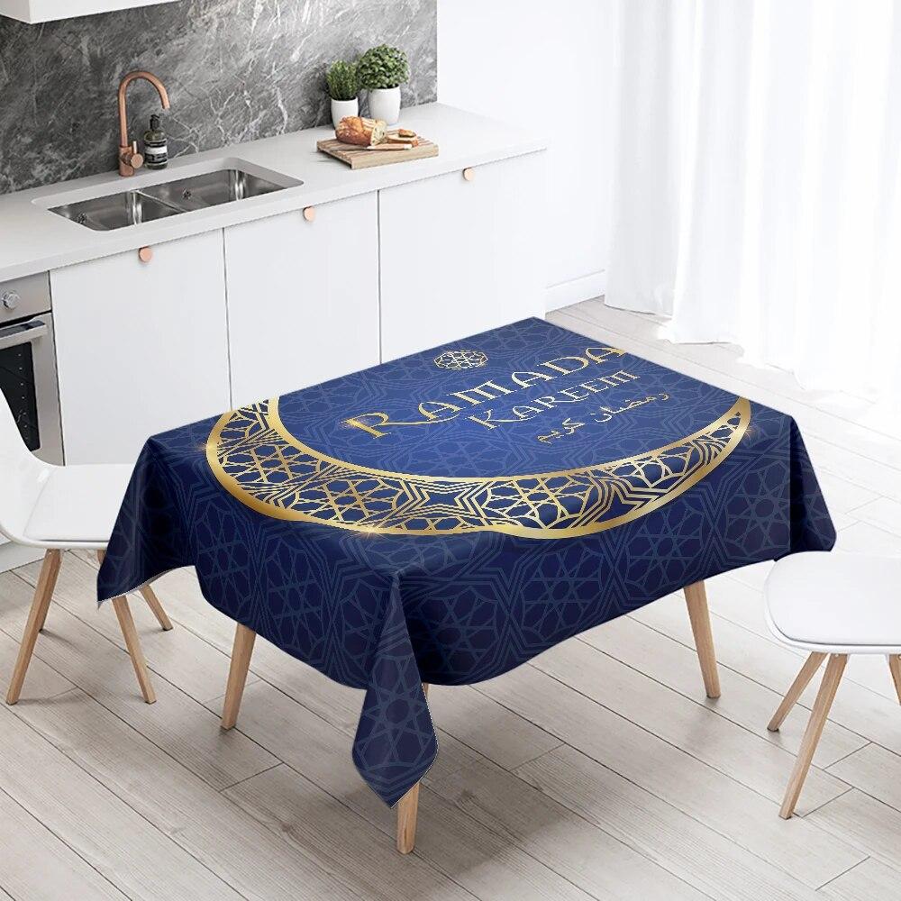 

Ид украшение дома скатерть Рамадан арабская каллиграфия скатерть мусульманское украшение 70x70cm