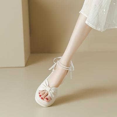 Thick-soled Sandals for FootPairs Fairy Style Thick Heel Open-toed Lady FootPairs Strong Strong Strong Strong Strong