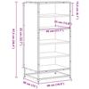Shoe Rack Black 48 X 38 X 97.5 Cm Engineered Wood