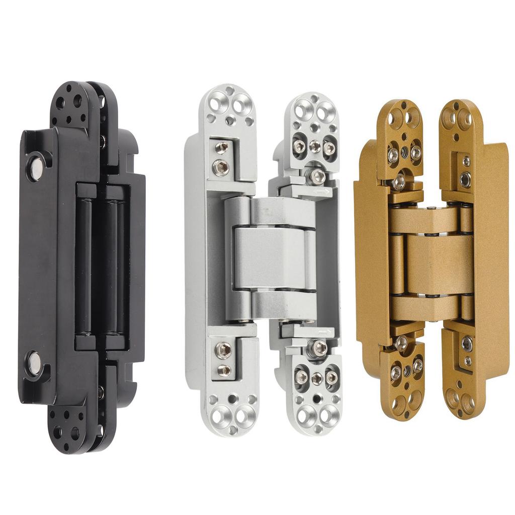 Door Hinges Adjustable 180 Degrees Opening Angle 3D Folding Door Hinge with Hex Wrench Screws for Wooden Door 40kg Door Hinges