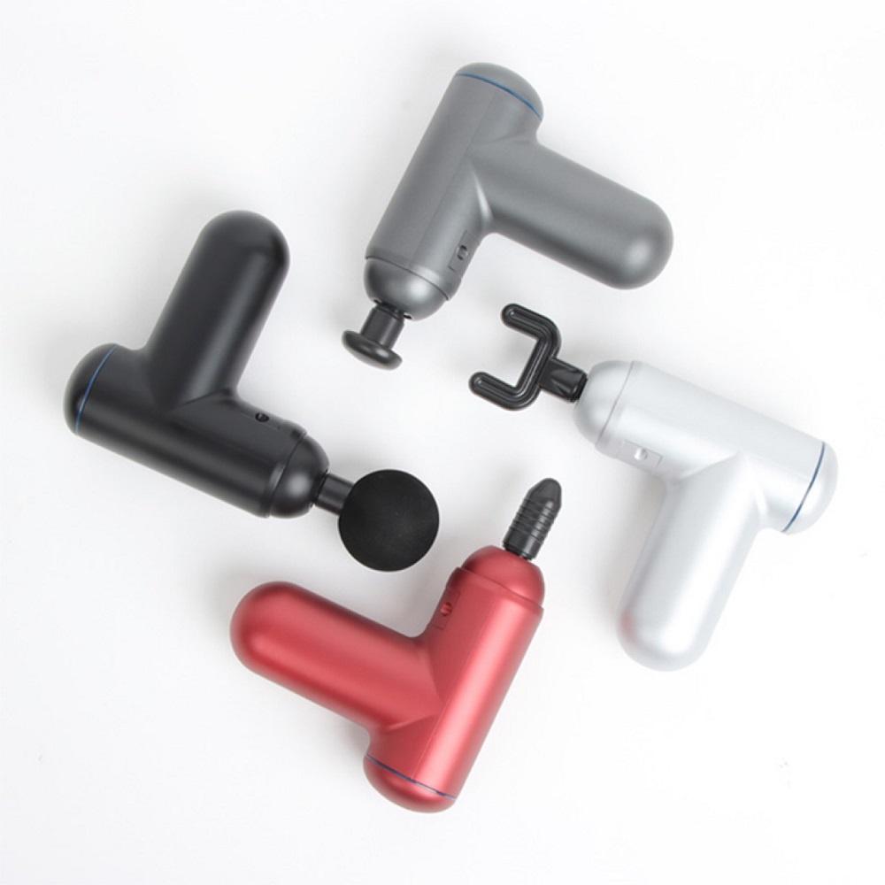 Black Mini Muscle Massager 6th Gear Button Neck Clip Relaxing Fascia Gun Portable Fitness Accessory Female Vibrator Massage Tool