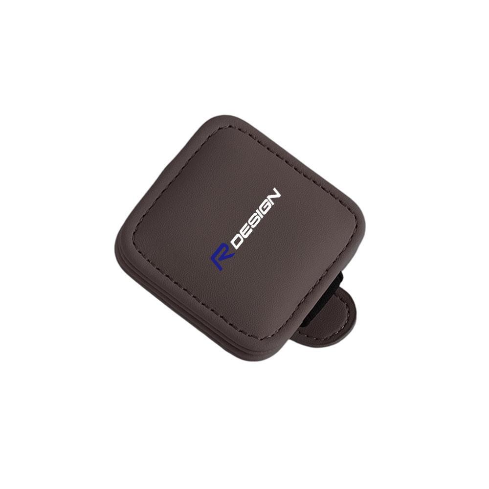 1Pcs Car Leather Glasses Clips Sun Visor Sunglasses Storage Fastener For Volvo Xc60 V50 V40 Xc90 S40 S60 S60 V90 V60 S90 Xc40