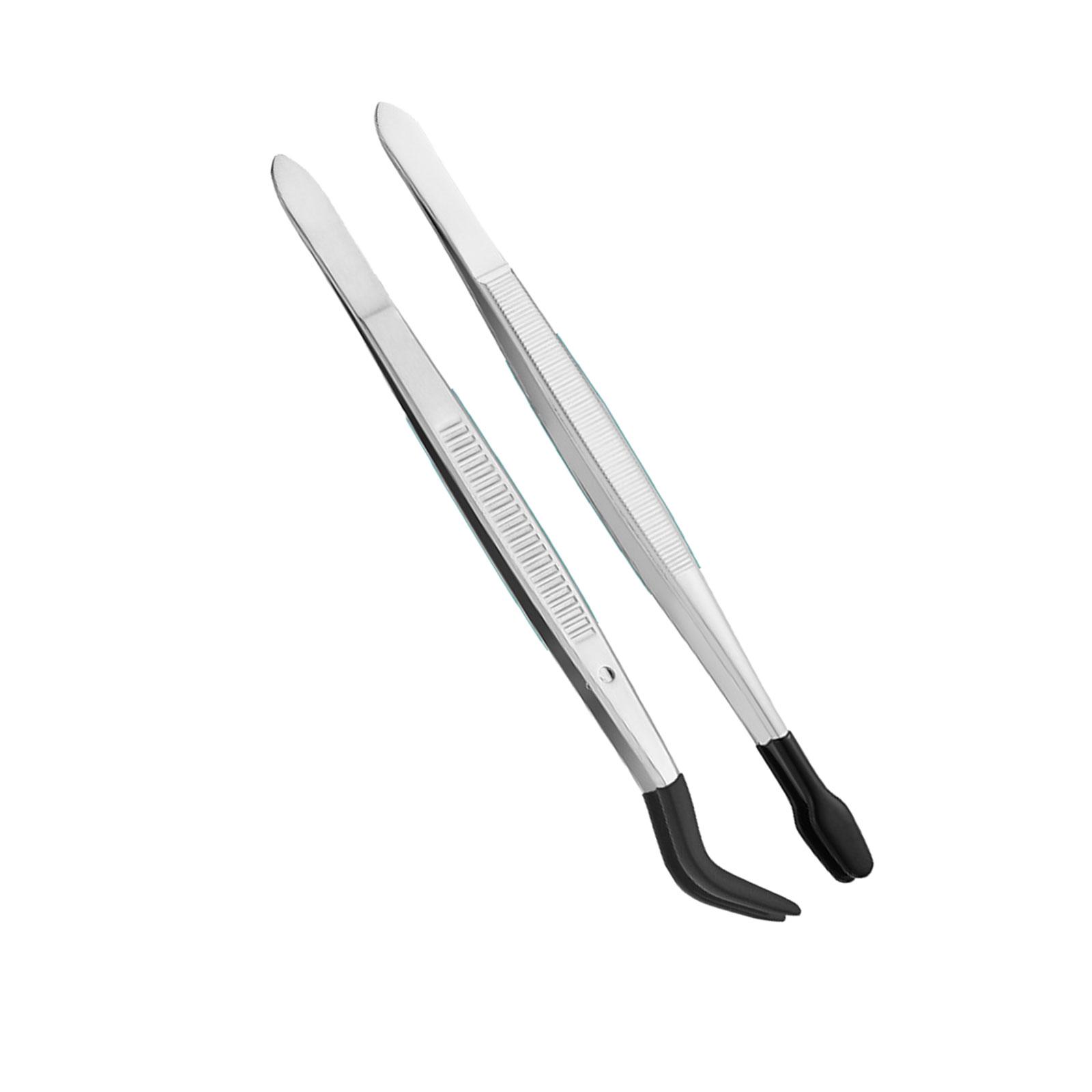 

Rustproof Tweezers With Protective Silicone Tip Secure Handling Of Small Objects In Various Environment