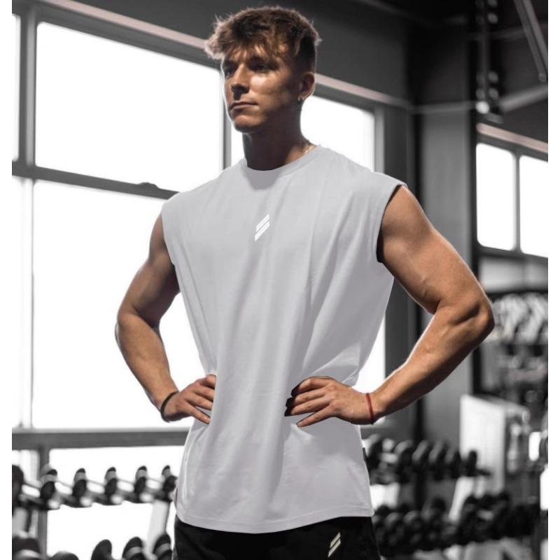Men Loose Fit Sleeveless Workout Tank Top Crew Neck Gym Muscle Shirt