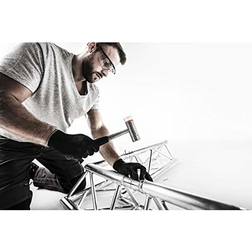 Rohmheld Halder Ferroplex Combi Hammer, Hardened Steel, White Nylon, Diameter 35, 3677.035