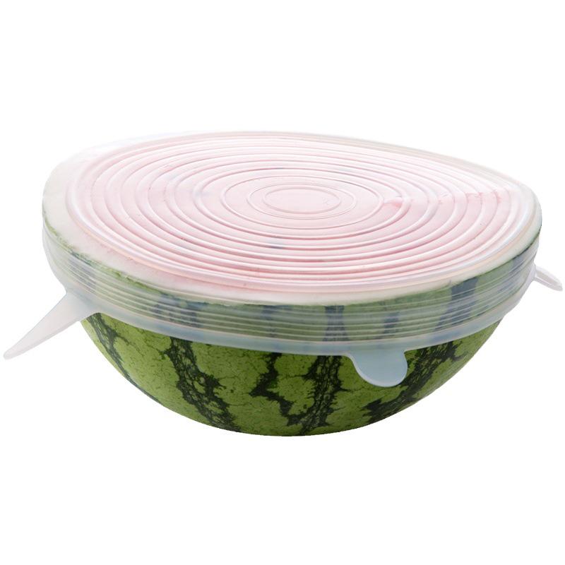 6-Piece Multi-Size Silicone Food-Grade Fresh-Keeping Lids & Bowl Covers