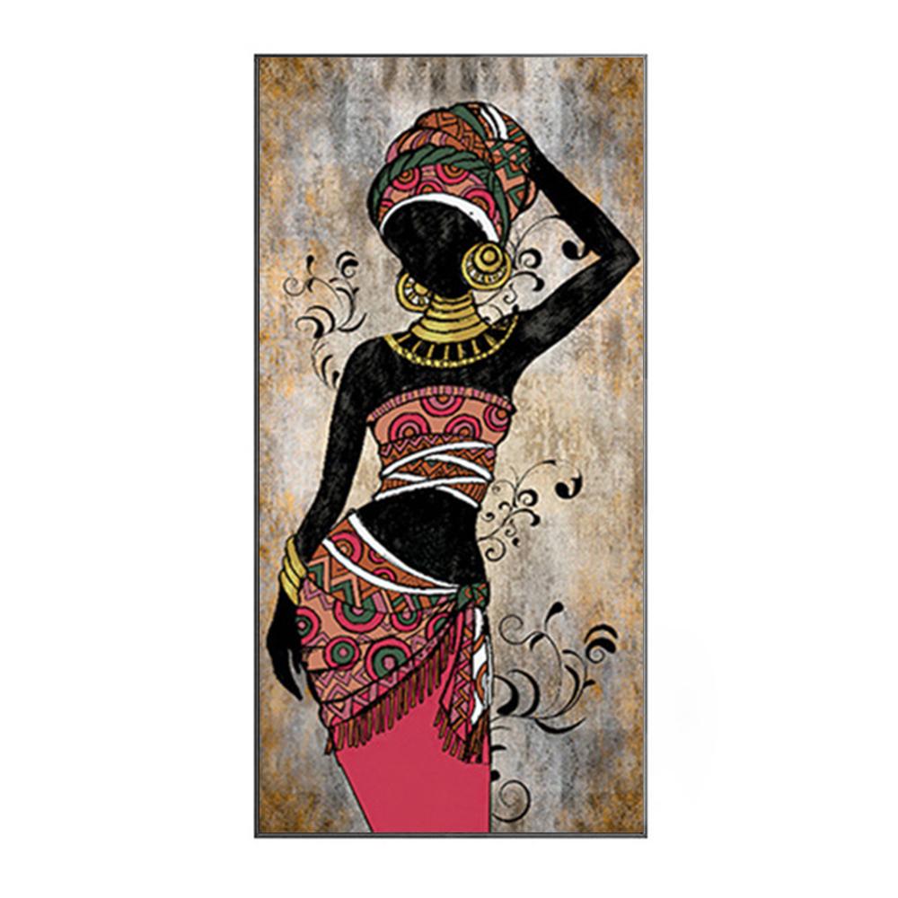 African Woman Characteristic Famous Dress Silhouette Style Wall Art Poster Home Decor Canvas Painting Picture Print Artwork Gift