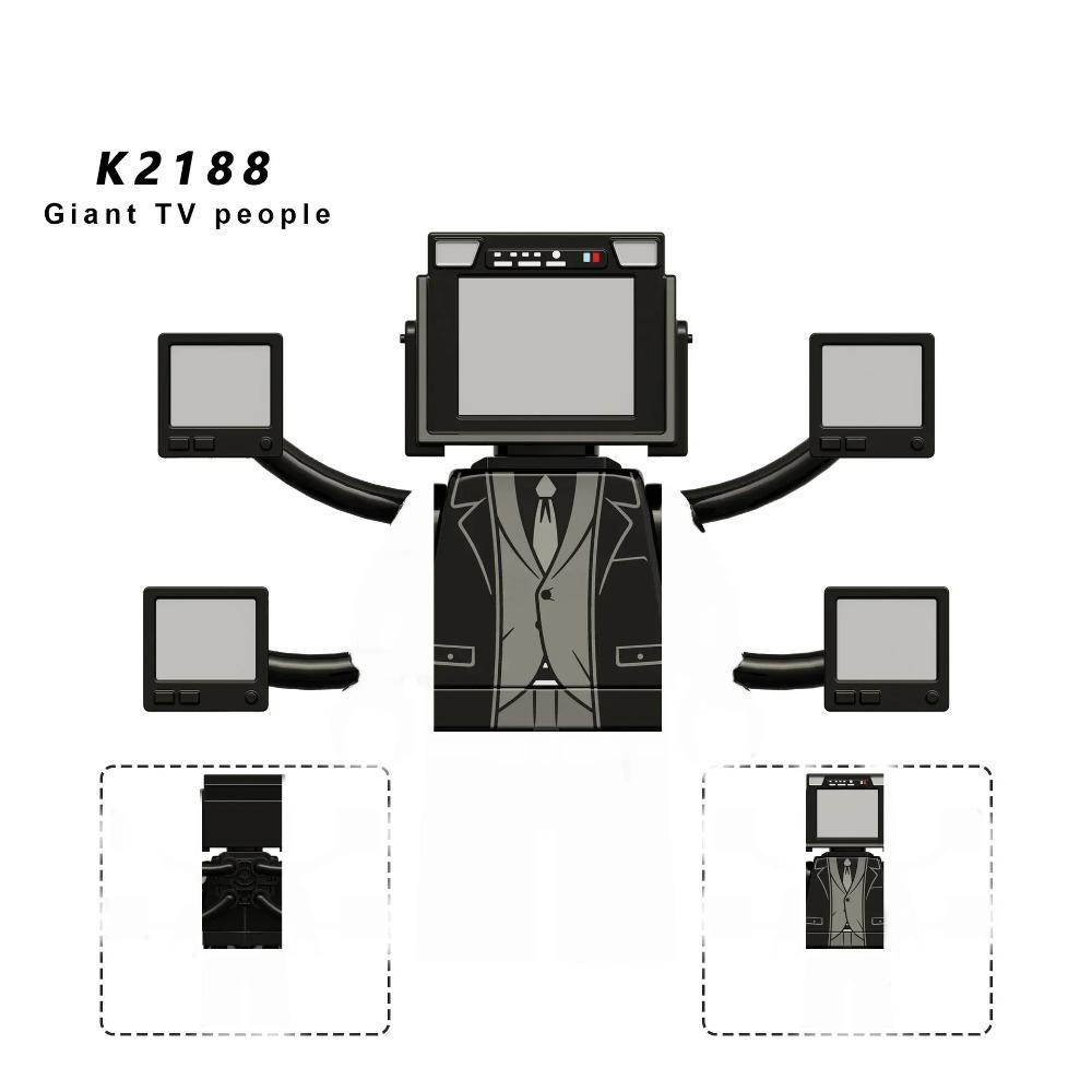 New KDL DJ Upgrade War-Damaged Skibidi Toilet Man Figures Anime Block Toys TvMan Titan Bricks Model Toy For Kid Birthday Gift