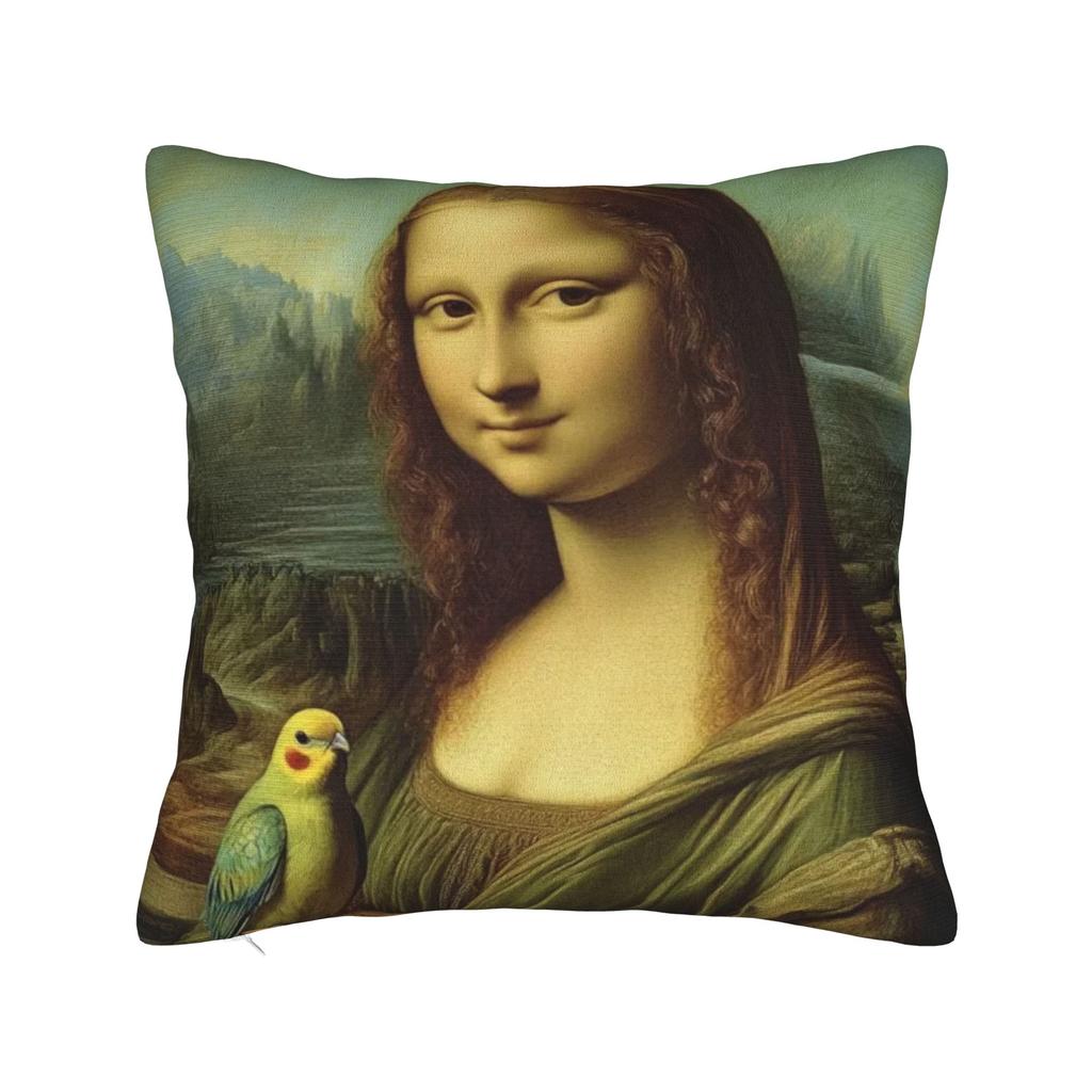 Pillow Cover Mona Lisa Mountain View Morden Pillow Case For Couch Sofa Bedroom Pillowcases