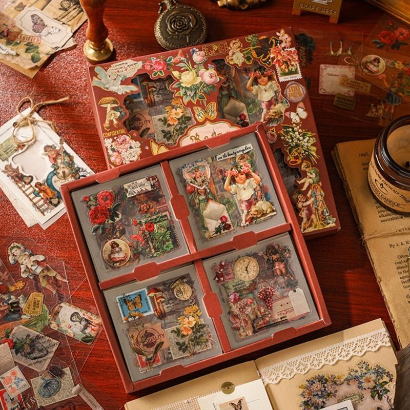 100 Stück/Set Selbstklebende Aufkleber Cartoon-Aufkleber PVC-Aufkleber Hübsche Aufkleber Ästhetische Aufkleber für Scrapbooking